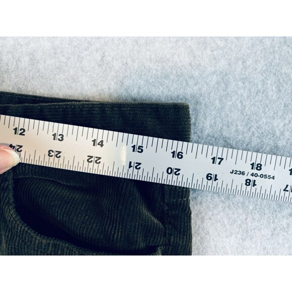 Chaps Women's Corduroy Pants Size 10 Straight Leg 32W x 29L Mid Rise Green - Picture 7 of 11